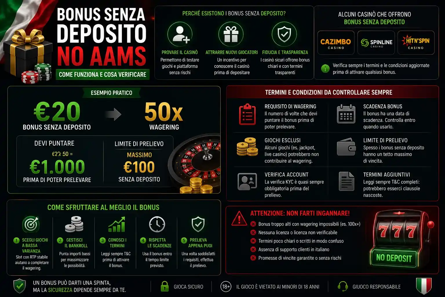 bonus senza deposito no aams